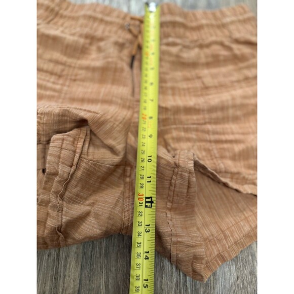 Athleta Cabo Linen‎ Textured 4” Shorts Size 8 Rain Dance Sienna - Picture 8 of 12